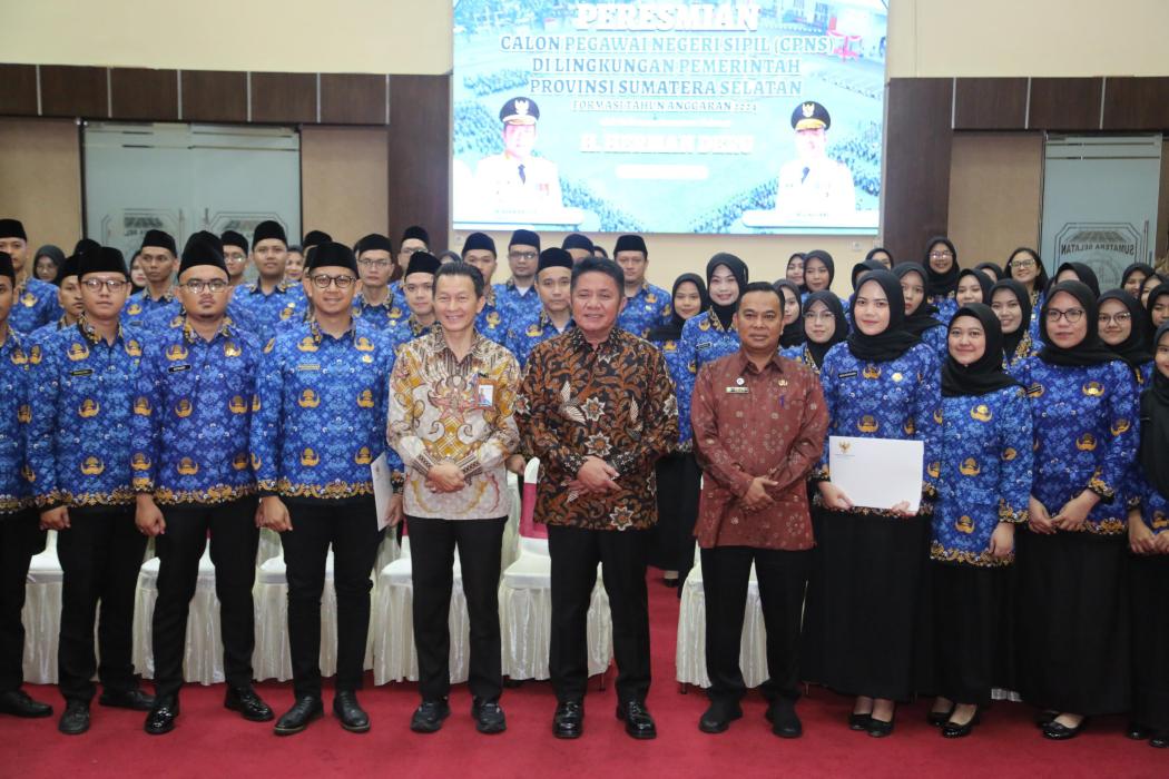 Jelang Idul Adha, Gubernur Herman Deru Lantik 3.077 PPPK Pemprov Sumsel