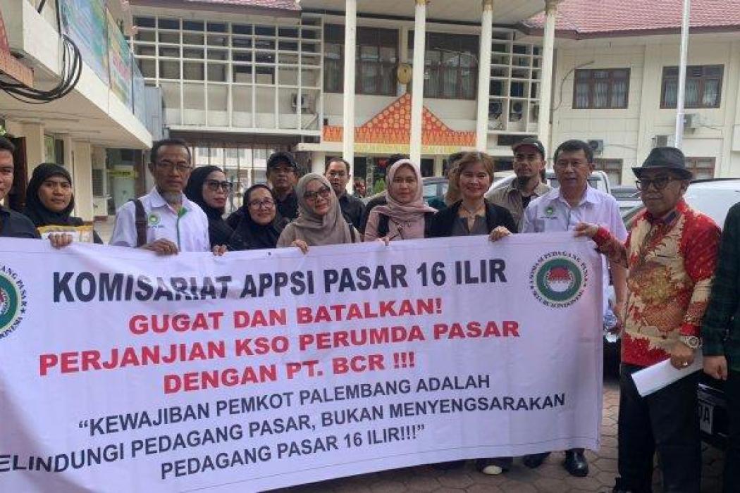 Gugatan Pedagang Pasar 16 Ilir Masuki Tahap Akhir, APPSI Siap Banding Jika Putusan Hakim tak Berpihak