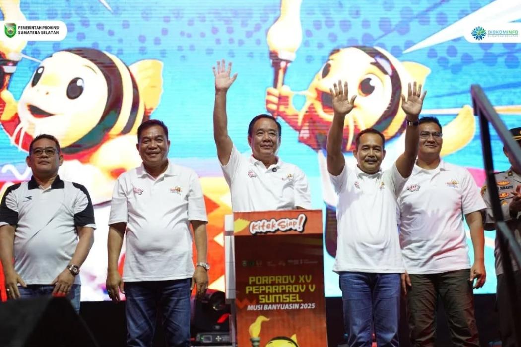 Muba Siap Jadi Tuan Rumah, Wagub Cik Ujang Resmikan Logo Porprov & Peparprov 2025 di Malam Puncak "Kitek Nia"