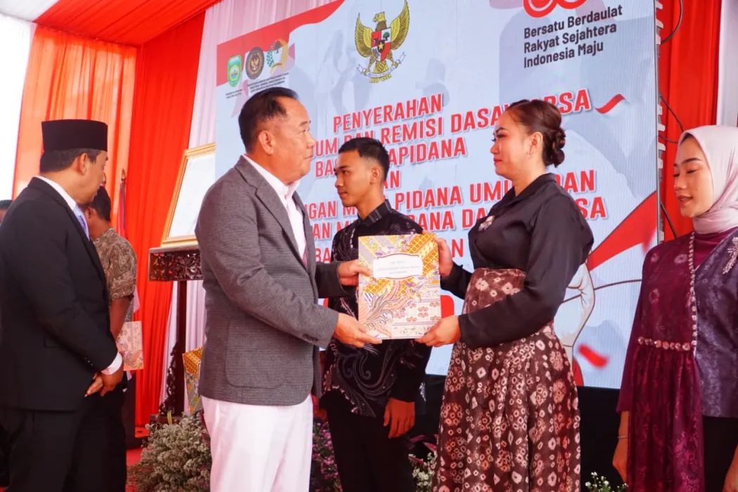 Wagub Sumsel Ikuti Upacara Pemberian Remisi HUT RI ke-80 di Lapas Perempuan Palembang