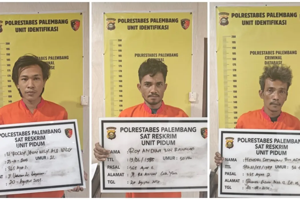 Polisi Tangkap 3 Perampok yang Sekap Pasutri Lansia di Palembang, Satu Orang DPO