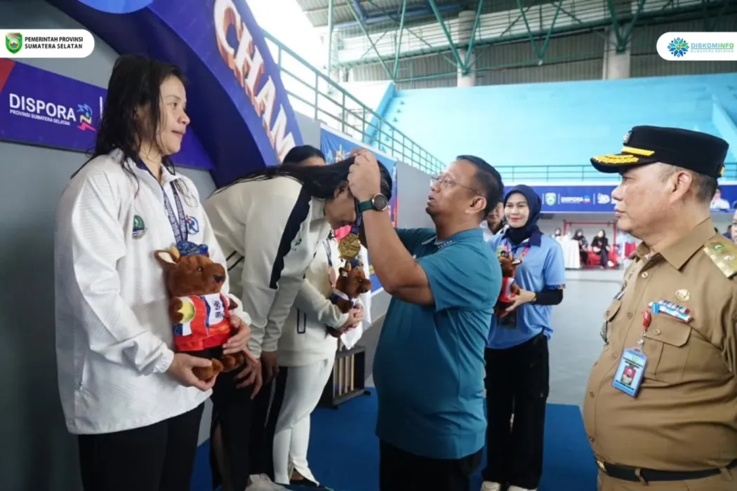 Pertama Dalam Sejarah PORNAS KORPRI, Sumsel Raih Medali Emas Nomor Renang 100 M Gaya Bebas
